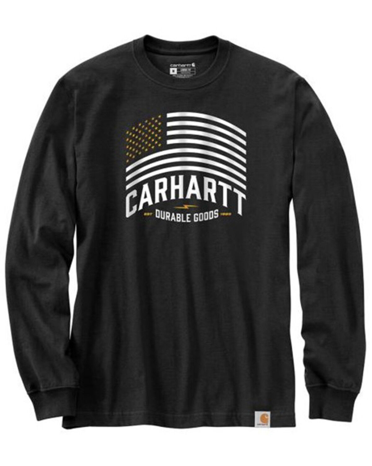 Image #1 - Carhartt Men's Relaxed Fit Midweight Long Sleeve Graphic Work T-Shirt, Black, hi-res