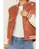 Image #3 - Blue B Women's Varsity Jacket, Brown, hi-res