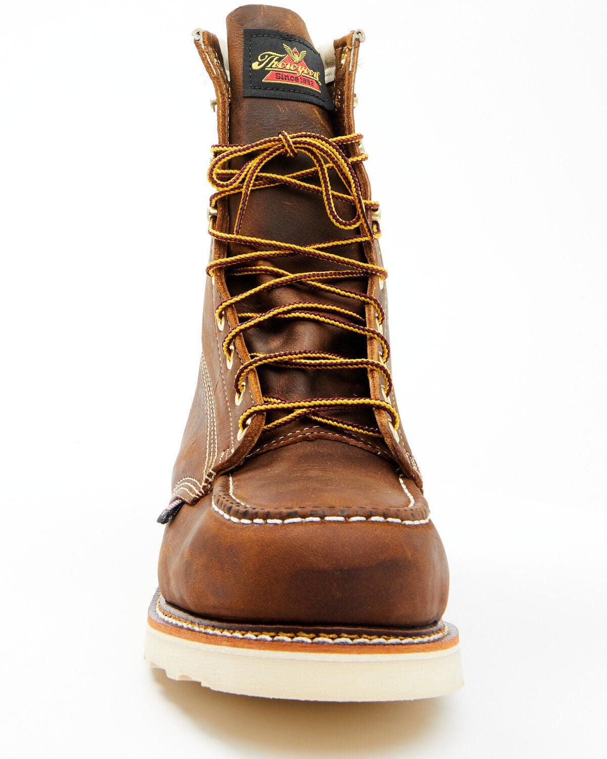 Image #4 - Thorogood Men's 8" American Heritage MAXWear Wedge&trade; Moc Work Boots - Steel Toe, Brown, hi-res