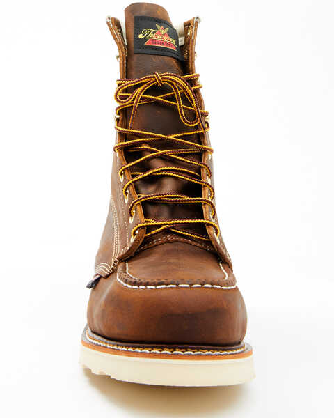 Image #4 - Thorogood Men's American Heritage 8" Made In The USA Wedge Work Boots - Steel Toe, Brown, hi-res
