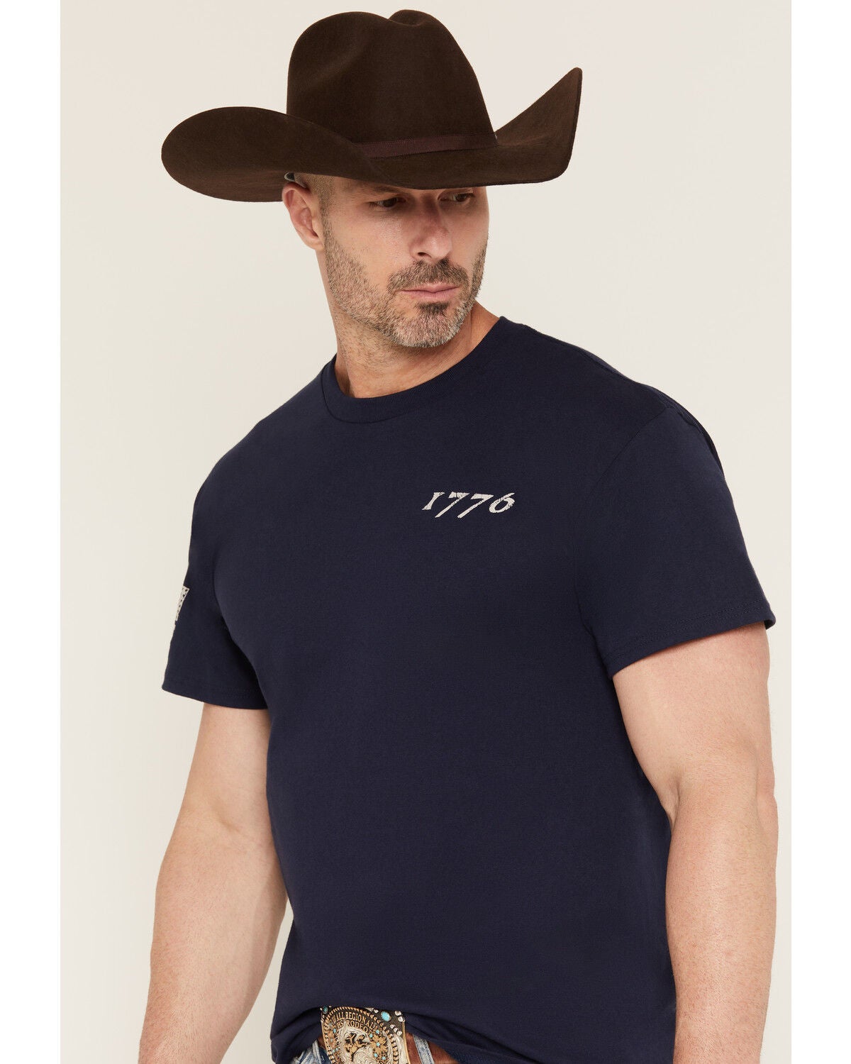 Image #3 - Cody James Men's America 250 Land of the Free Short Sleeve Graphic T-Shirt, Navy, hi-res