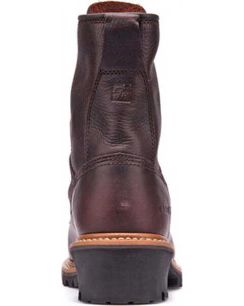 Image #6 - Carolina Men's Logger Boots - Round Toe, Brown, hi-res