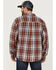 Image #5 - Brothers and Sons Men's Plaid Casual Woven Long Sleeve Button Down Western Shirt, Red, hi-res