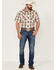 Image #2 - Tin Haul Men's Buffalo Dobby Large Plaid Short Sleeve Pearl Snap Western Shirt, Grey, hi-res