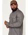 Image #2 - Hawx Men's All Out Solid Twill Long Sleeve Button-Down Work Shirt - Tall, Dark Grey, hi-res