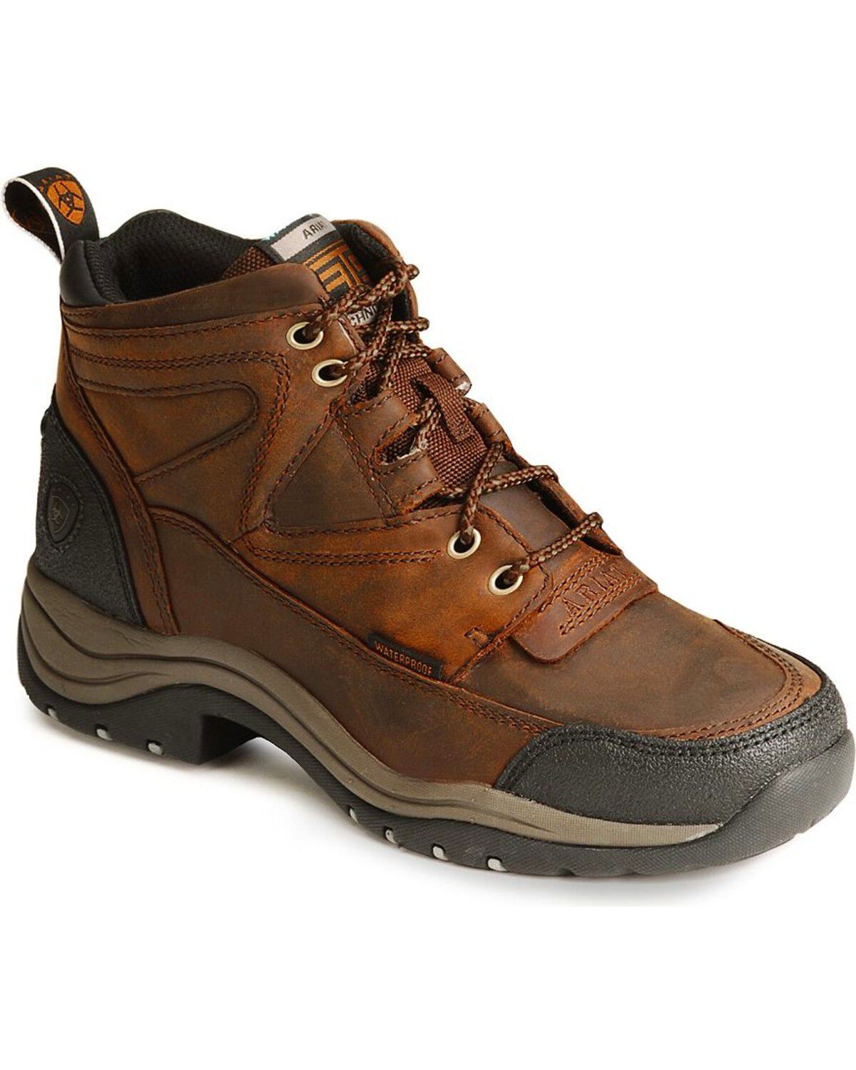 Ariat Women's Terrain H2O Waterproof Work Boots - Soft Toe, Copper, hi-res