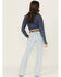 Image #1 - Ariat Women's June Light Wash Perfect Rise Flare Stretch Denim Jeans, Light Wash, hi-res