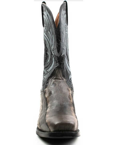 Image #4 - Dan Post Men's Karung Snake Exotic Western Boots - Square Toe , Black, hi-res
