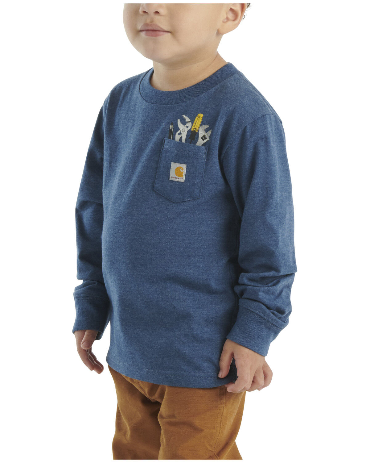Image #2 - Carhartt Toddler Boys' Tool Pocket Long Sleeve Graphic T-Shirt, Blue, hi-res