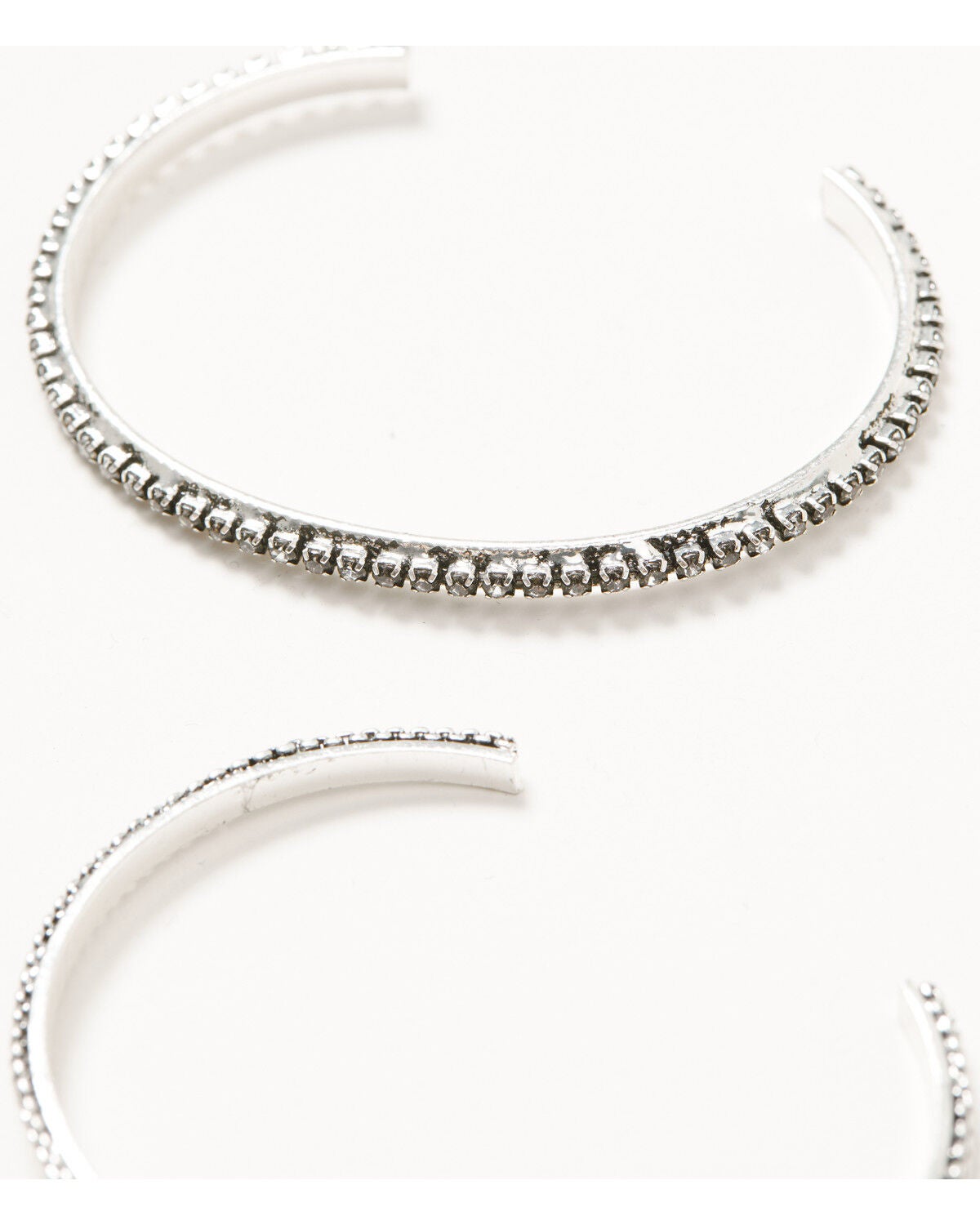 Image #4 - Shyanne Women's Rhinestone Cuff Bracelet Set - 3 Piece, Silver, hi-res