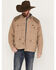 Image #1 - Wrangler Men's Quilted Flannel Lined Western Barn Coat, Tan, hi-res