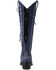 Image #5 - Lane Women's Lexington Knee High Corset Western Boots - Snip Toe, Navy, hi-res