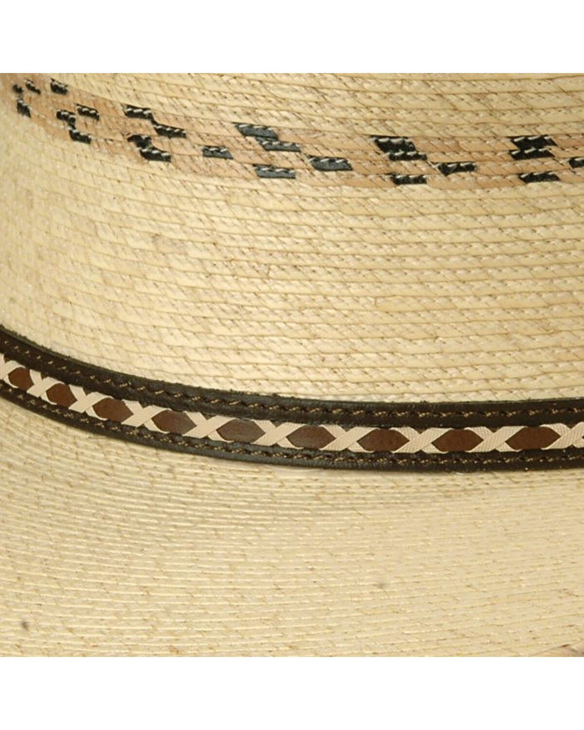 MS 7681PNCO-BLK Larry Mahan 30X Pancho Gus Palm Straw Western Hat 