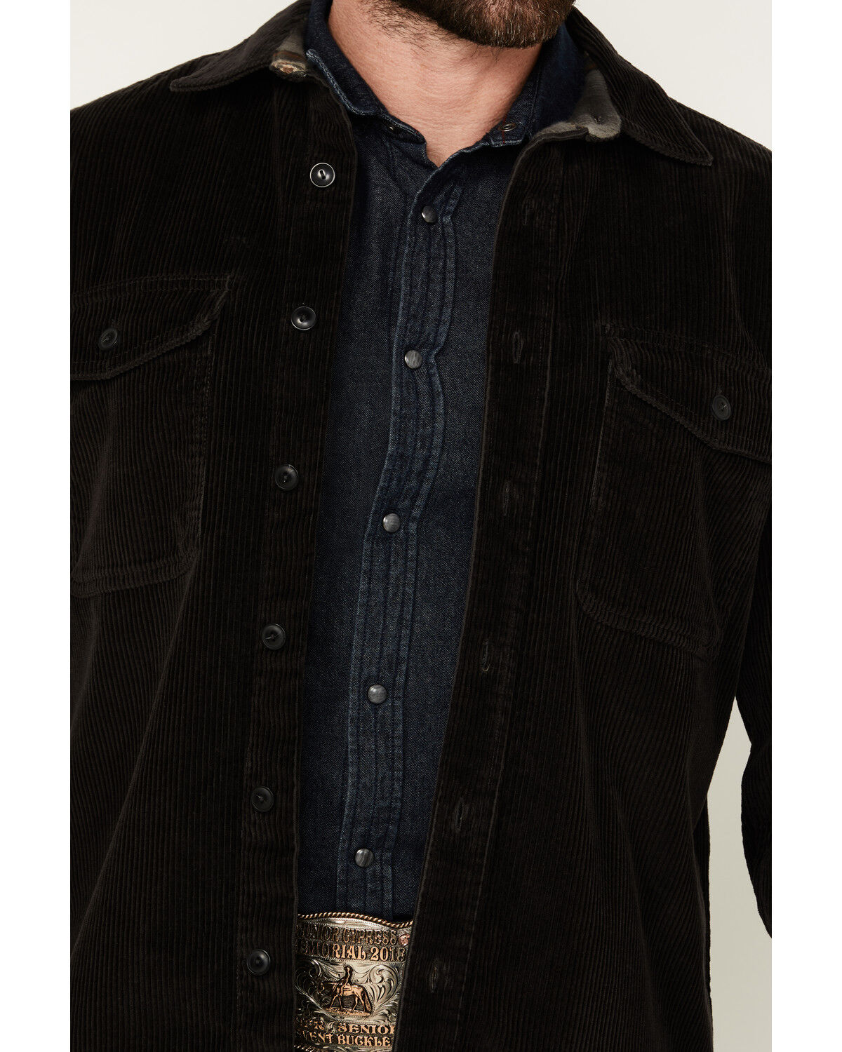 Image #3 - Pendleton Men's Belmont Corduroy Button-Down Shacket, Charcoal, hi-res