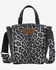 Image #1 - Wrangler Women's Leopard Print Crossbody Tote, Black, hi-res