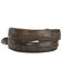 Image #2 - Lucchese Men's Brown Burnished Goat Seville Stitch Leather Belt, Chocolate, hi-res