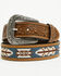 Image #1 - Cody James Men's Zane Southwestern Embroidered Inlay Belt, Brown, hi-res