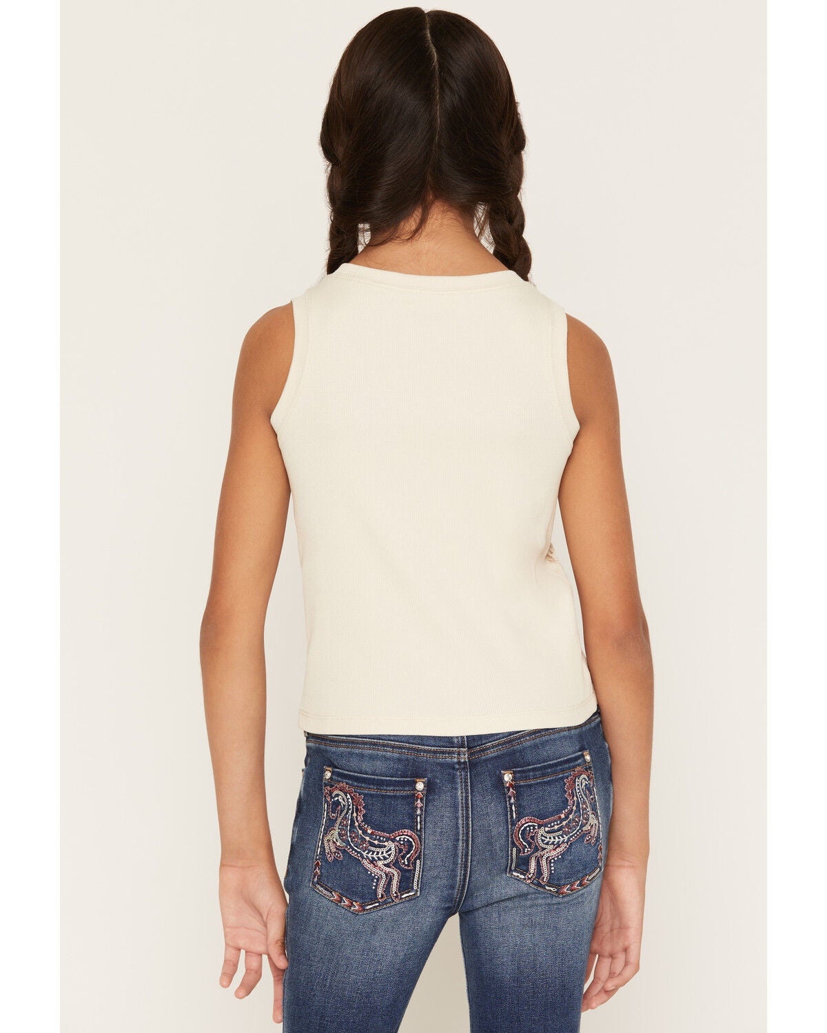 Image #4 - Shyanne Girls' Lundy Graphic Tank, Natural, hi-res