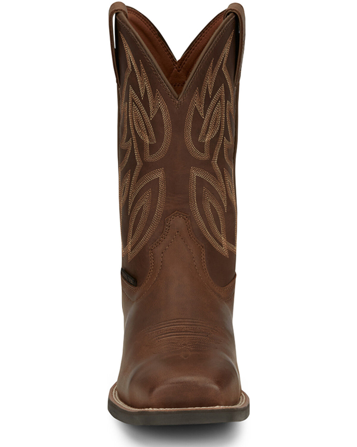 Image #4 - Justin Men's Canter Pull-On Work Boots - Steel Toe, Brown, hi-res