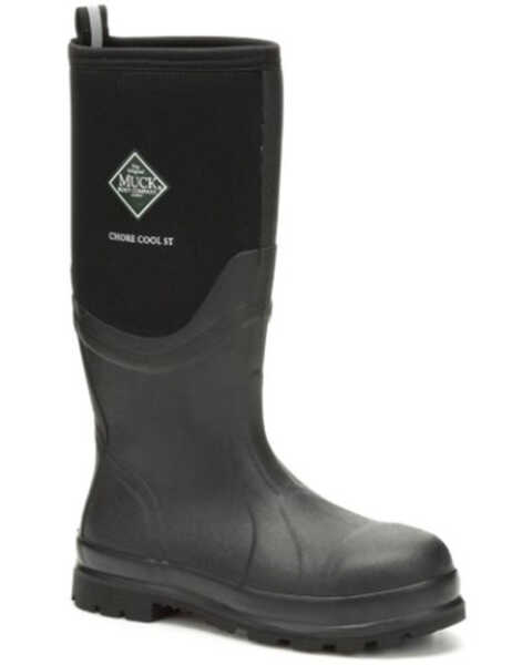 Muck Boots Men's Chore Cool Rubber Work Boots - Steel Toe, Black, hi-res