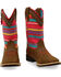 Image #2 - Blazin Roxx Girls' Camilla Serepa Boots - Square Toe, Medium Brown, hi-res