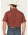 Image #4 - Roper Men's Geo Print Short Sleeve Snap Western Shirt, Red, hi-res