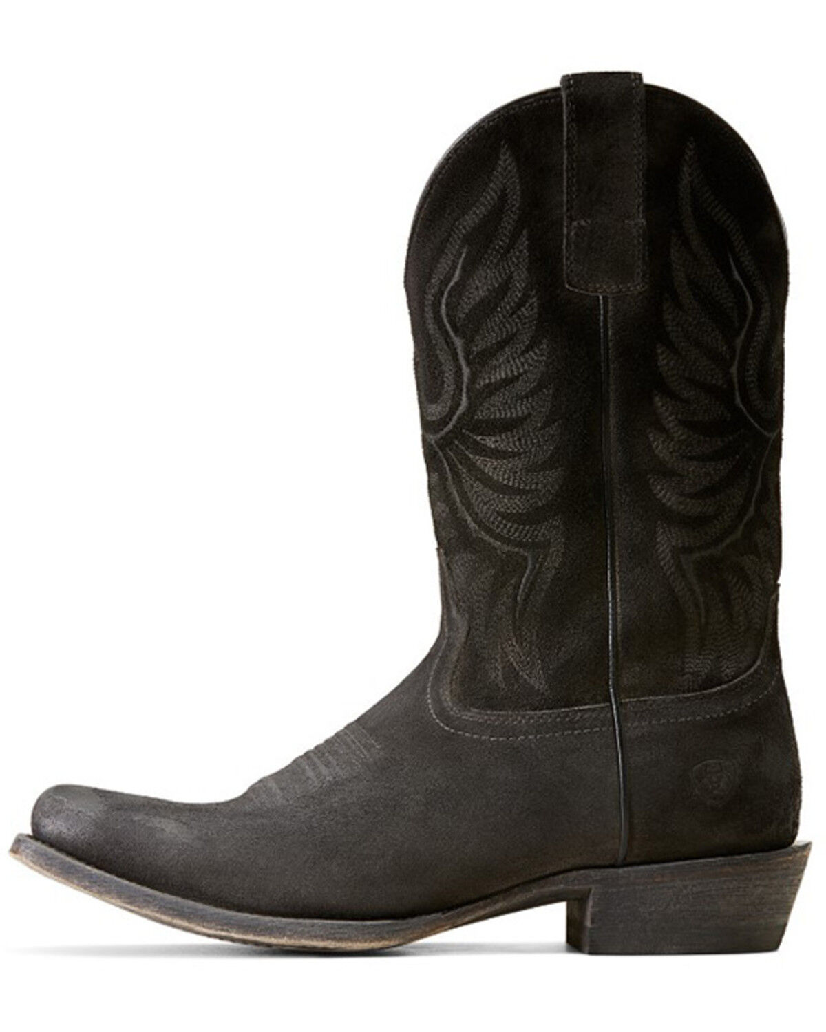 Image #2 - Ariat Men's Circuit High Stepper Distressed Suede Western Boots - Square Toe, Black, hi-res