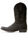 Image #2 - Ariat Men's Circuit High Stepper Distressed Suede Western Boots - Square Toe, Black, hi-res