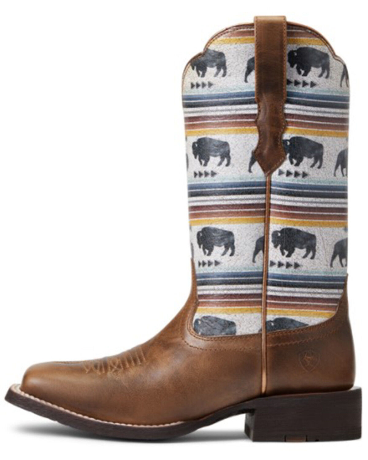 Image #2 - Ariat Women's Circuit Savanna Buffalo Print Western Boot - Broad Square Toe, Brown, hi-res