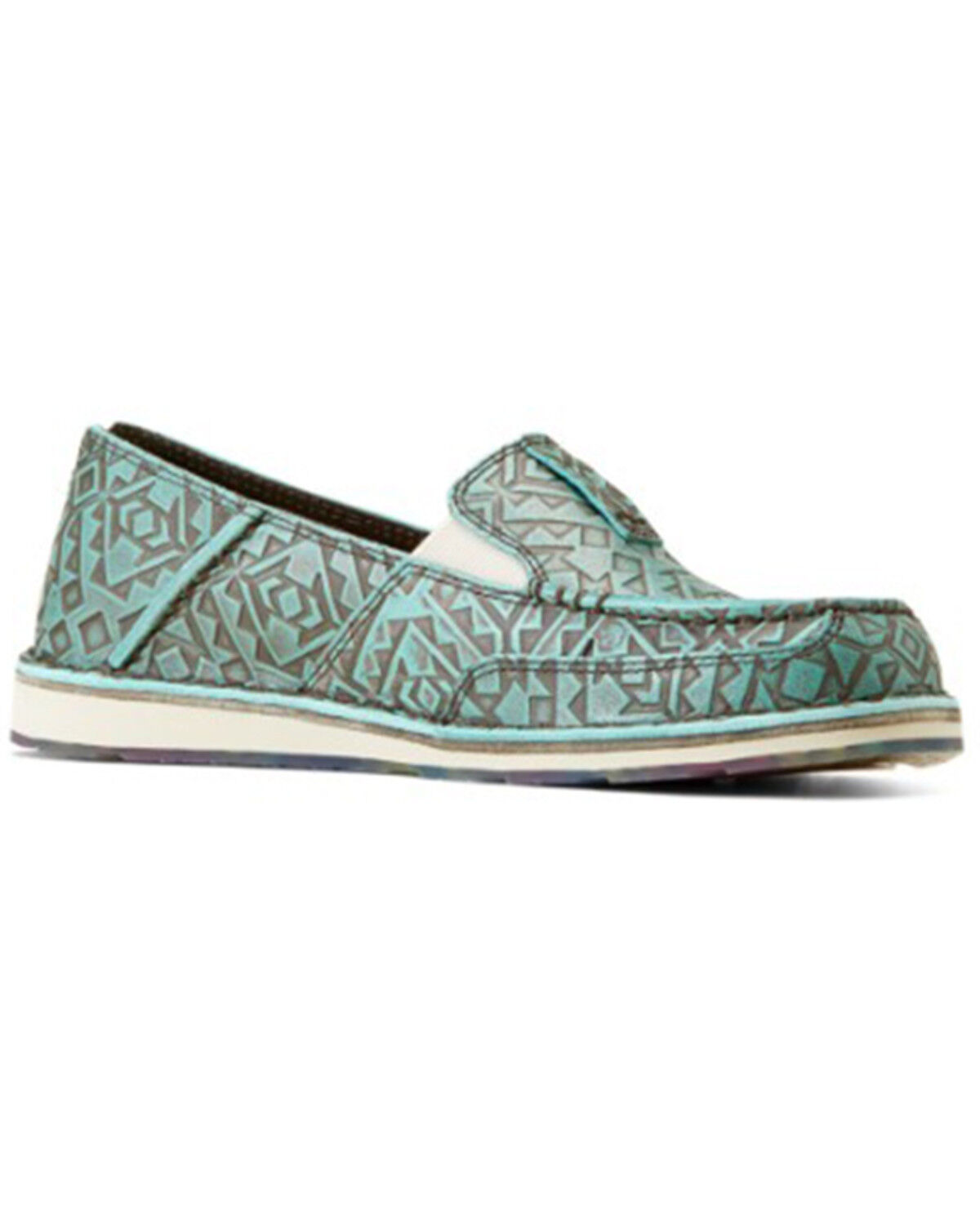 Image #1 - Ariat Women's Embossed Cruiser Casual Shoes - Moc Toe, Blue, hi-res