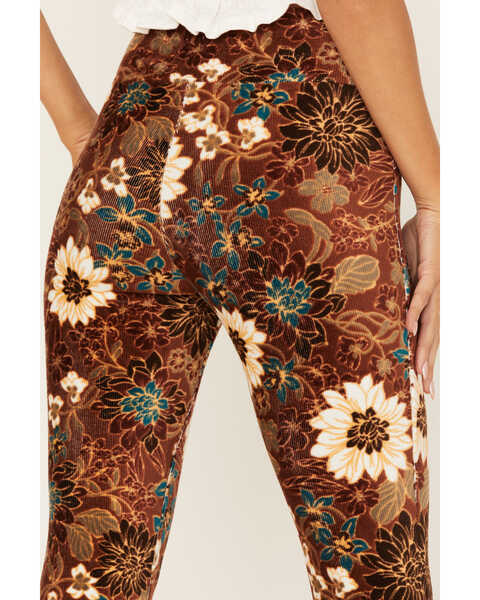 Shyanne Women's Floral Print Corduroy Pants - Country Outfitter