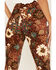 Image #4 - Shyanne Women's Floral Print Corduroy Pants, Chestnut, hi-res