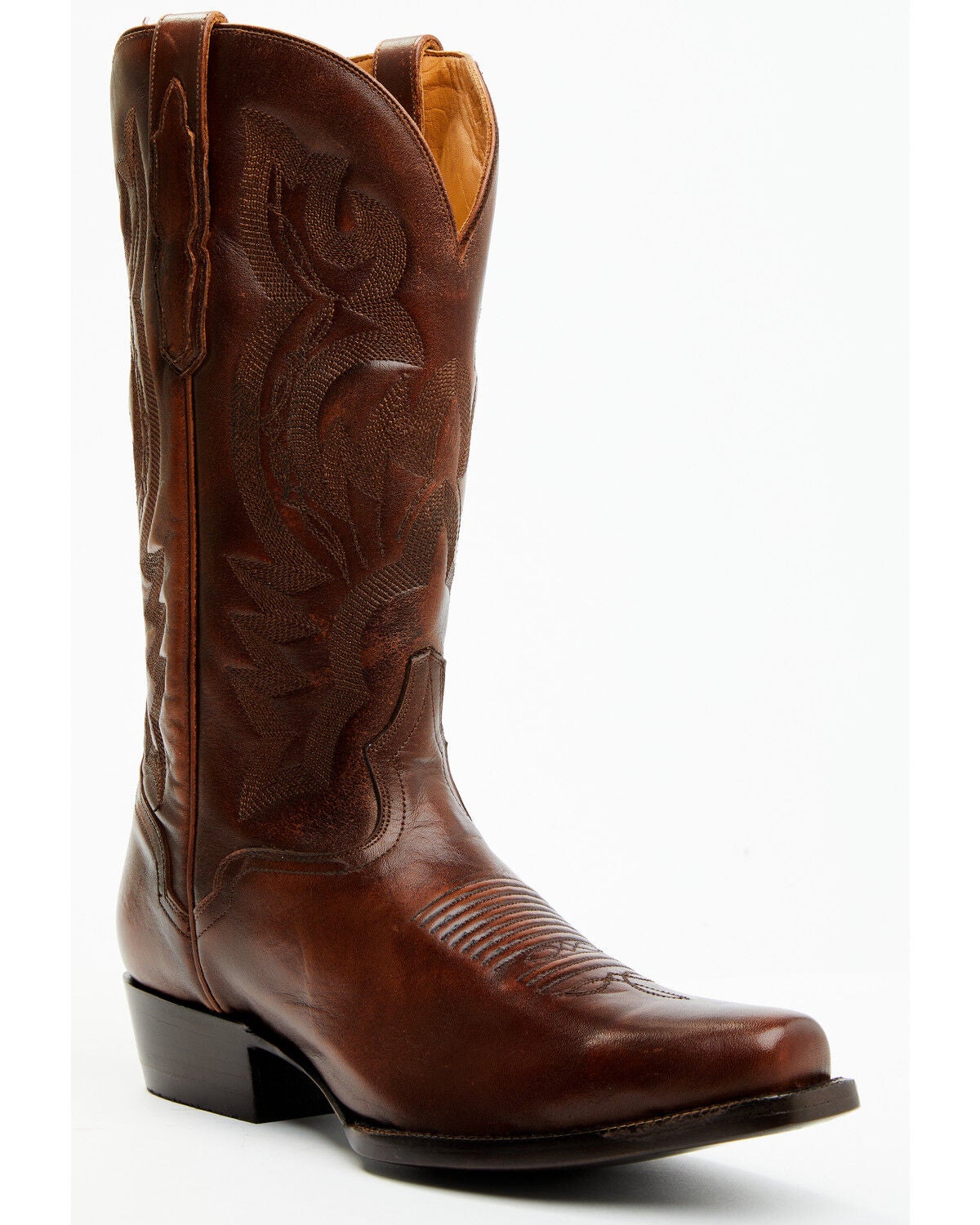 El Dorado Men's Calf Leather Western Boots - Square Toe, Tan, hi-res
