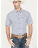 Image #1 - Cowboy Hardware Men's Wild Gem Geo Print Short Sleeve Button Down Western Shirt, Blue, hi-res