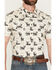 Image #3 - Rock & Roll Denim Men's Steer Print Short Sleeve Snap Stretch Western Shirt, Tan, hi-res