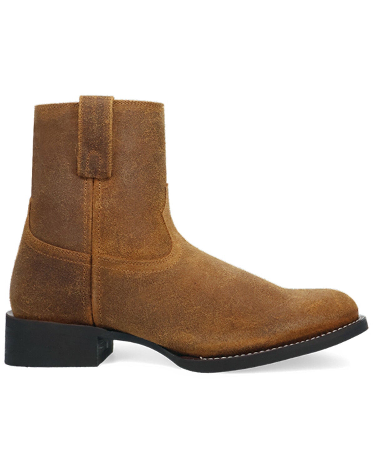 Image #2 - Laredo Men's Vanguard Roughout Zipper Ankle Boots - Round Toe, Rust Copper, hi-res
