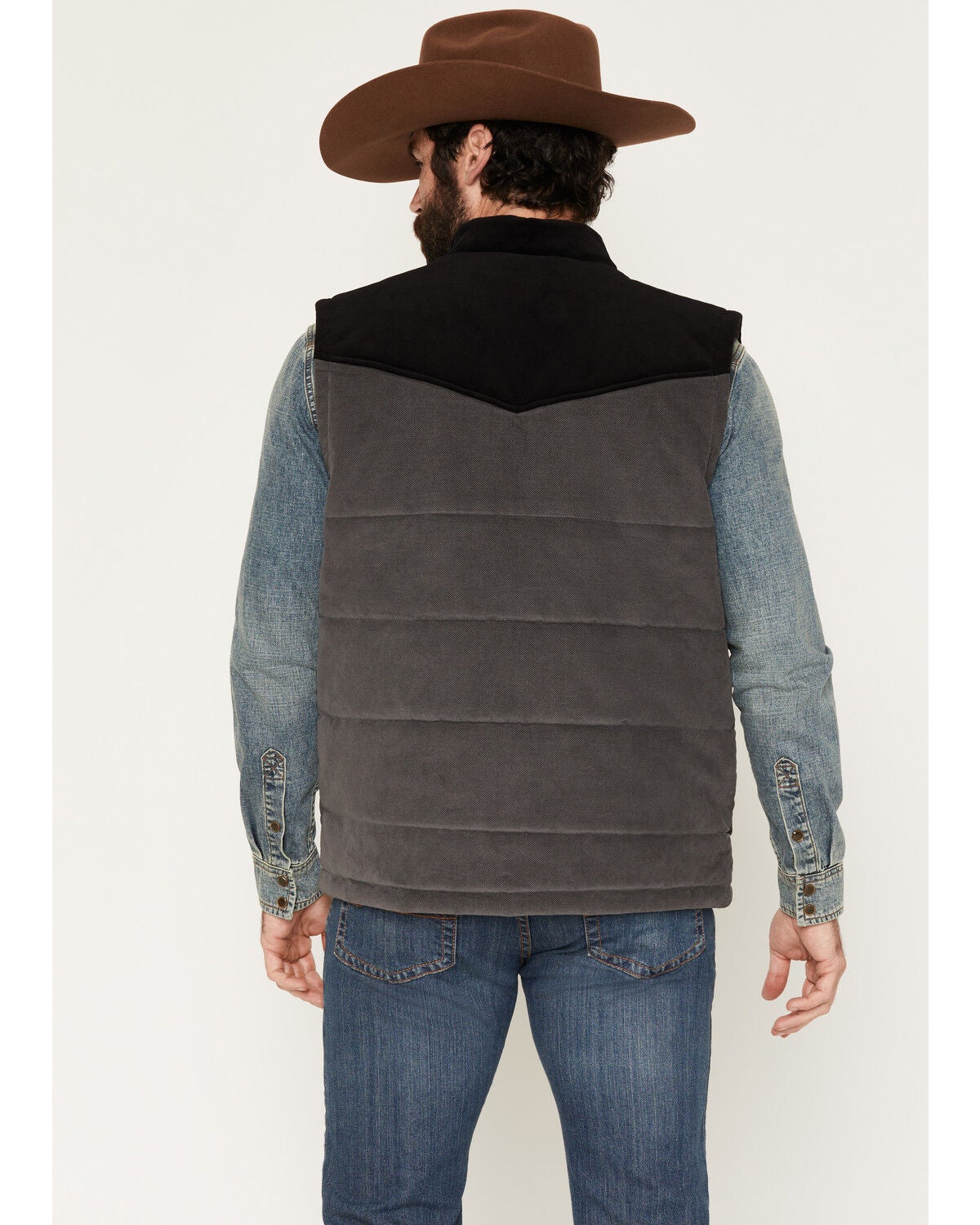 Image #4 - Moonshine Spirit&reg; Men's Lone Star Lightweight Corduroy Puffer Vest, Black, hi-res