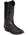 Image #1 - Old West Men's Trucker Western Work Boots - Soft Toe, Black, hi-res