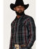 Image #2 - Gibson Men's Purple Hazed Plaid Snap Western Shirt , Purple, hi-res