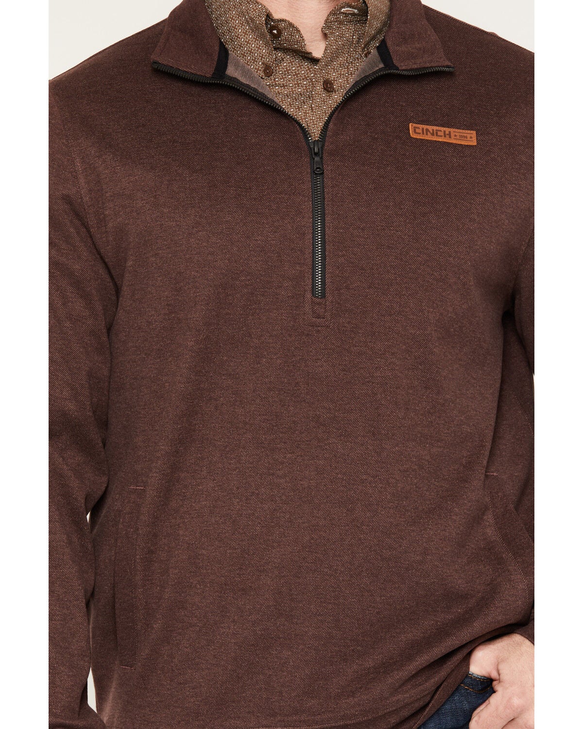 Image #3 - Cinch Men's Solid 1/4 Zip-Up Pullover, Purple, hi-res