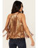 Image #4 - Idyllwind Women's Prescott Foiled Faux Suede Fringe Tank, Brown, hi-res