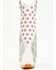 Image #4 - Corral Women's Star Inlay Fringe Tall Western Boots - Snip Toe, White, hi-res