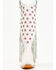 Image #4 - Corral Women's Star Inlay Fringe Tall Western Boots - Snip Toe , White, hi-res