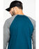 Hawx Men's Charcoal Baseball Raglan Crew Long Sleeve Work Shirt, Charcoal, hi-res