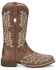 Image #2 - Justin Women's Carsen Western Boots - Broad Square Toe, Tan, hi-res