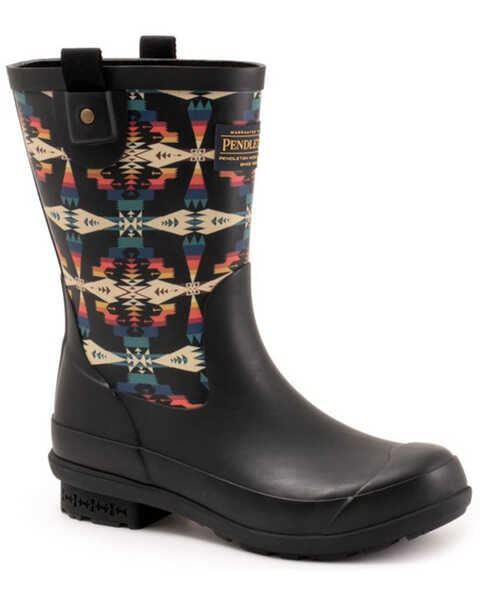 Pendleton Women's Tucson Rain Boots - Round Toe, Black, hi-res