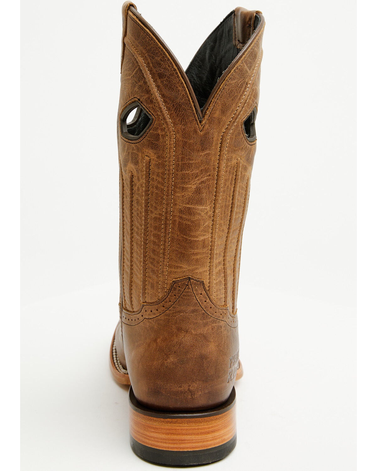 Image #5 - Phantom Rider Men's Roper Western Boots - Broad Square Toe, Caramel, hi-res