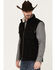 Image #2 - Cowboy Hardware Men's Logo Canvas Solid Workwear Vest, Black, hi-res