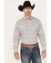 Image #1 - Rodeo Clothing Men's Paisley Print Long Sleeve Pearl Snap Western Shirt, White, hi-res