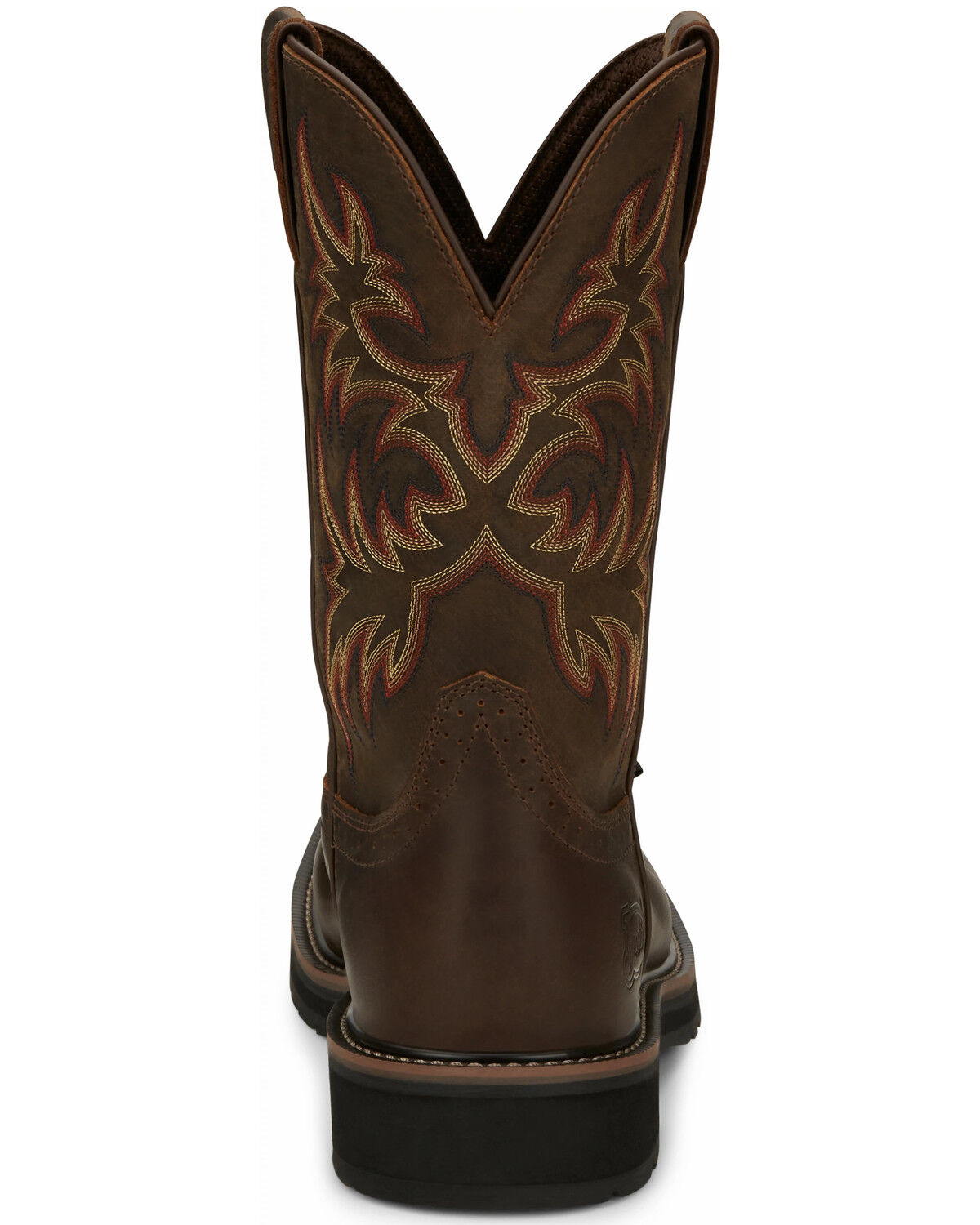 Image #4 - Justin Men's Driller Western Work Boots - Steel Toe, Tan, hi-res